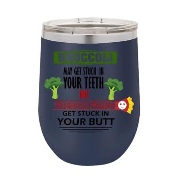 Imagem de Copo de vinho de brócolis, brócolis pode ficar preso em seus dentes, copo de vinho de aço inoxidável de 340 g, presentes para ele, para ela, para meninos, para meninas, aniversário, ideia de presente