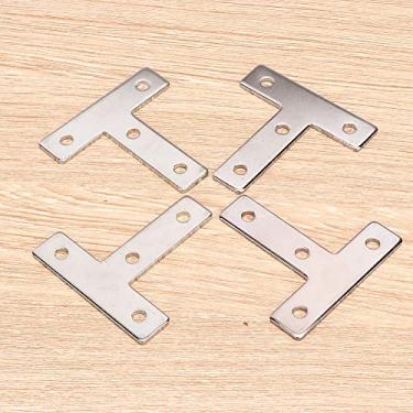 Imagem de Cinta de Canto, Placa de Conexão Tipo L Placa de Conexão Tipo T 10 Unidades Perfis de Alumínio Placa de Conexão Fixadores de Conexão de Aço Carbono 2020 (placa 20T)