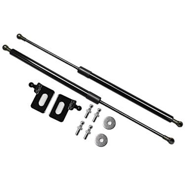 Imagem de TSUBASA Suportes De Elevação Para Honda Integra Dc5 Para Acura Rsx 2001-2006 Capô Dianteiro Modificar Amortecedores De Choque A Gás De Fibra De Carbono Barra De Suportes De Mola(2 Peças)(Preto Normal)