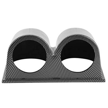 Imagem de Suporte de montagem de calibre, universal 52 mm/2 polegadas 2 furos estilo fibra de carbono cápsula de medidor de carro suporte medidor de painel