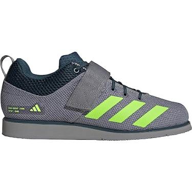 Imagem de adidas Tênis adulto unissex Powerlift 5, Cinza três/limão lúcido/noite ártica, 42