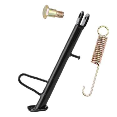 Imagem de Mokuo Suporte de bicicleta suja, suporte de motocicleta, suporte lateral de ciclomotores de scooter em material de ferro compatível com a maioria das mini bicicletas Dirt Pit Bike Scooter, altura de