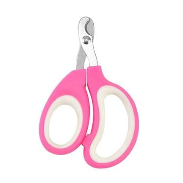 Imagem de Tesoura de unha para animais de estimação (Fuxia/branca, para cães e gatos pequenos)