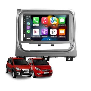 Imagem de Kit Multimídia Idea 2013 / 2015 Mold Prata 7 Pol CarPlay AndroidAuto -
