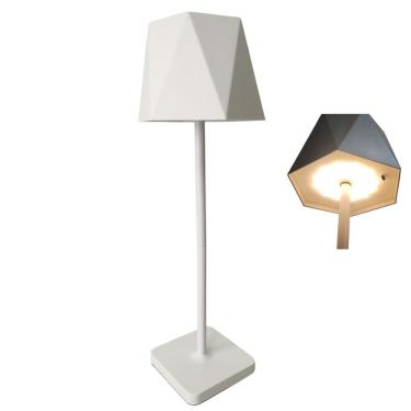 Imagem de Luminaria Abajur Mesa LED 3 Tons USB Bateria Recarregavel Iluminaçao Casa Quarto Sala Mesa Trabalho Recepçao Escritorio Decoraçao Moderna