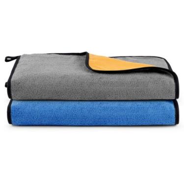 Imagem de Kit 02 Panos Flanela E Microfibra Dupla Face Toalha Para Limpeza Em Ge