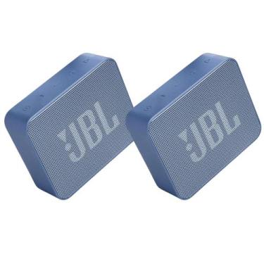 Imagem de Kit 2 JBL GO Essential Azul Caixa de Som Bluetooth À Prova D'água
