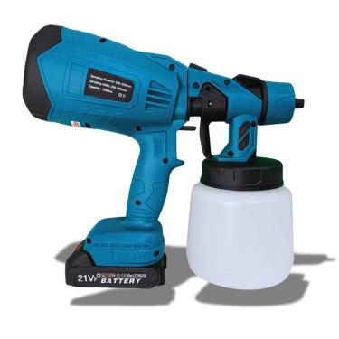 Imagem de Pistola de Pintura Elétrica Com Compressor, Regulagem de Spray, Com 2 Baterias