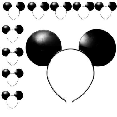 Imagem de Kit 10 Tiara Arquinho de Orelhas do Tipo Mickey para Festa infantil An
