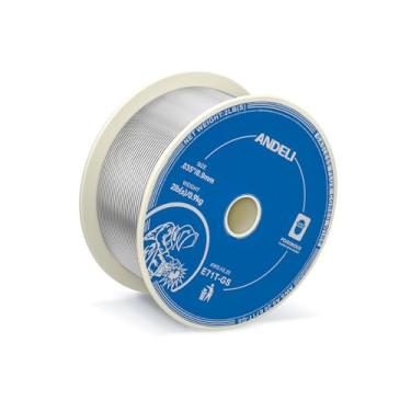 Imagem de ANDELI Fio de solda de núcleo de fluxo sem gás, E71TGS 0,89 cm de diâmetro 0,9 kg Fio de solda Mig de baixo respingo (fio com núcleo de fluxo, 9 kg, 0,035")