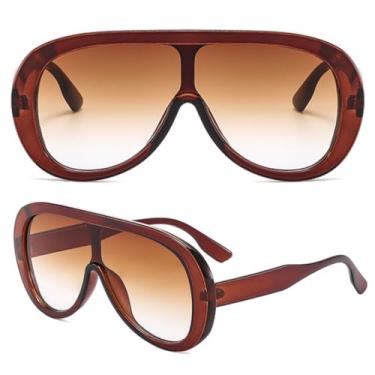 Imagem de OWN THE TREND Óculos de sol modernos para mulheres – Óculos de sol vintage retrô estilo cateye – Bolsa de couro incluída, Ezra Burgundy