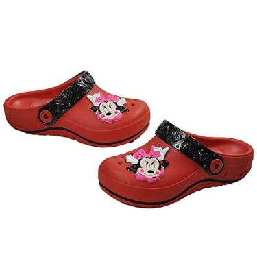 Imagem de Sandália Babuch Minnie Glam, Grendene Kids, Meninas, Vermelho/Preto Glitter, 29