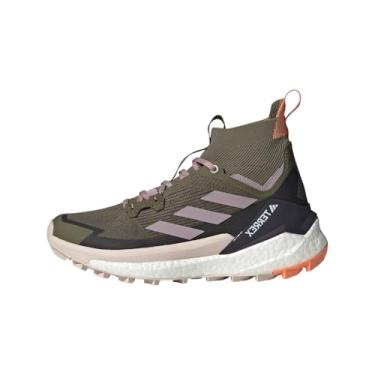 Imagem de adidas Tênis de corrida feminino Ultraboost 21, Olive Strata/Preloved Fig/Amber Tint, 38