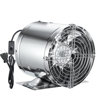 Imagem de Hose Vary Ventilador De Duto Em Linha De 6 Pol., Exaustor De Alto Fluxo De Ar, Exaustor De Metal Resistente Com Válvula De Retenção, Malha Para Garagem, Barraca De Cultivo, Sótãos (Ventilador De Dut