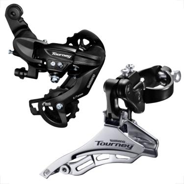 Imagem de Cambio Dianteiro E Traseiro Kit Shimano Tourney Ty300 7 6 Velocidades Aro 26 E 29 Speed