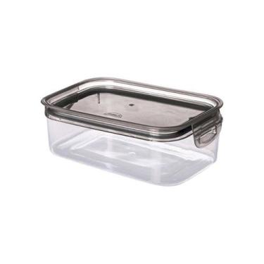 Imagem de Pote Hermético Mantimentos com Travas 500ml Plasútil Borracha Preto Al