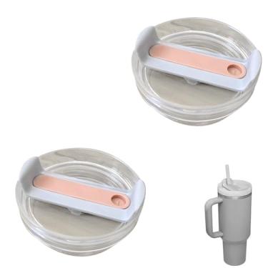 Imagem de Tampa de copo de 1,134 g compatível com Stanley Quencher, pacote com 2 capas de copo de aço inoxidável à prova de derramamento resistentes a respingos adequadas para Stanley e mais café