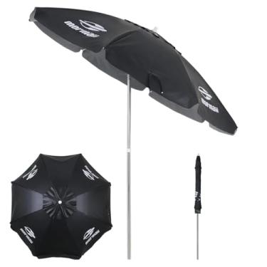 Imagem de Guarda Sol Bagum 2,4m Alumínio Articulado Preto - 12167 Bel