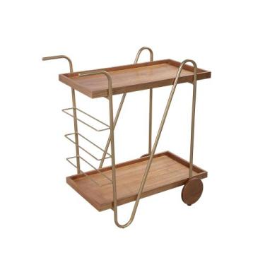 Imagem de Carrinho Chá/Bar Com Rodas Móvel Para Decoração Bar Gourmet - Luka Dec