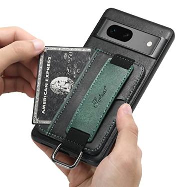 Imagem de Kowauri Capa para Google Pixel 7A, capa carteira de couro PU Pixel 7a para mulheres e homens com suporte para cartão de crédito capa protetora para Google Pixel 7A (preto)