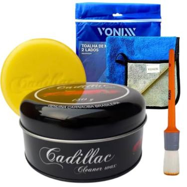 Imagem de Pincel kers interno + vonixx toalha 600gsm 40x40 + cera cadillac 150g