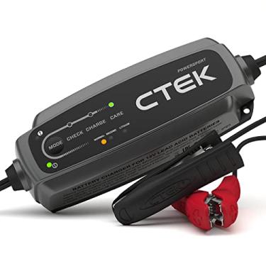 Imagem de CTEK (40-339 CT5 POWERSPORT - Carregador de bateria de 12V, molhado, Ca/Ca, MF, AGM, Gel, LiFePO4, preto