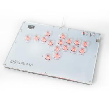 Imagem de BITFUNX Duelpad Leverless Controller Arcade Stick, All-Button Arcade Controller for PS4/PS3/PC/Switch/Steam, Arcade Fight Stick with SOCD/Custom RGB/Turbo/Hot-Swap/Low-Profile Switch