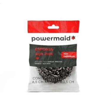 Imagem de Esponja Inox Multiuso Limpeza Pesada Powermaid