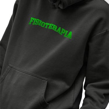 Imagem de Blusa Moletom Masculino Estampado College Fisioterapia em Algodão Fio 