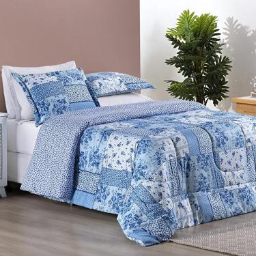 Imagem de Cobrecom Casal King Size Florença Azul 2,60m x 2,40m