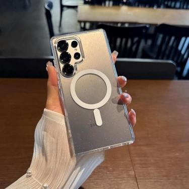 Imagem de MVVKKY Para S24 Plus Case Luxo Glitter Transparente Capa de Telefone PC Transparente (Para S24 Plus/Clear CiXi)