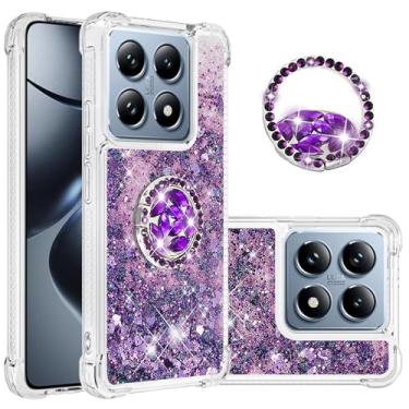 Imagem de Monwutong Capa de ajuste fino para Xiaomi 14T, capa para Xiaomi 14T Pro, capa de silicone com efeito areia movediça líquida de TPU macio, capa de proteção de tela e câmera para Xiaomi 14T/14T Pro