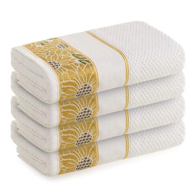 Imagem de Kit 4 Panos Copa Para Bordar Karsten Atoalhado Girassol