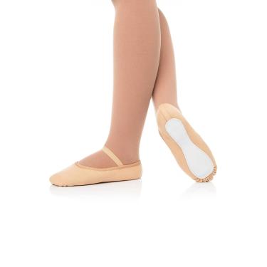 Imagem de Sapatilha Meia-Ponta Sola Inteira, Lona, Só Dança F22, Bege, 21