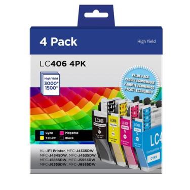 Imagem de Cartuchos de tinta OSIR LC406XL LC406 de alto rendimento para Brother