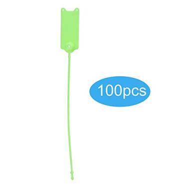 Imagem de Akozon 100 Pack 195mm Selos de Segurança de Plástico - Etiquetas à Prova de Adulteração para Roupas, Sapatos e Bolsas - Fixadores Antifurto de Uso único - Etiquetas