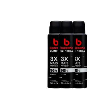Imagem de Kit Desodorante Aerosol Bozzano Clinical Clean 150ml - 3 unidades