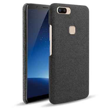 Imagem de Capa para vivo X20 Plus,Capa desenhada em lona,Case Protetora Ultrafina com Empunhadura Macia,Design em Tecido Antichoque e Antiarranhões-Black