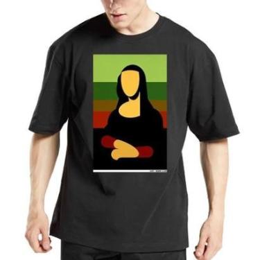 Imagem de Camiseta Oversized Masculina Algodão Streetwear HipHope-Masculino