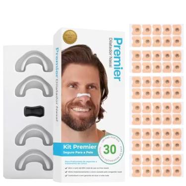 Imagem de Dilatador Nasal Magnético (Com 30 Adesívos Clínicos 3M) - Aumente a Entrada de Oxigênio, Reduza o Ronco, Melhore a Qualidade do Sono - Resistente ao Suor, Seguro para a Pele (Branco)