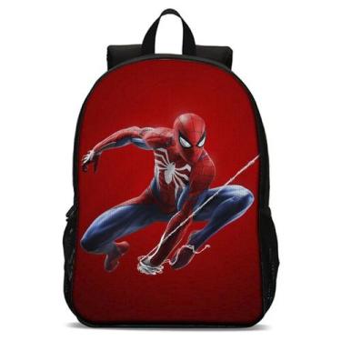 Imagem de Mochila Escolar Infantil SuperHerói da Vizinhança Máscara Vermelha Azu