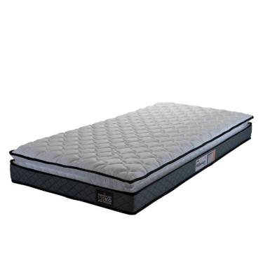 Imagem de Colchão Solteiro Espuma D33 Pillow Top Millenium 88x188x19cm Cinza/Branco Hellen - Suporta até 120kg por Pessoa Cinza