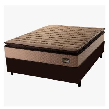 Imagem de Cama Casal Colchão Espuma D33 Pillow Top Van Gogh 138x188x67cm Marrom Hellen - Suporta até 120kg Café