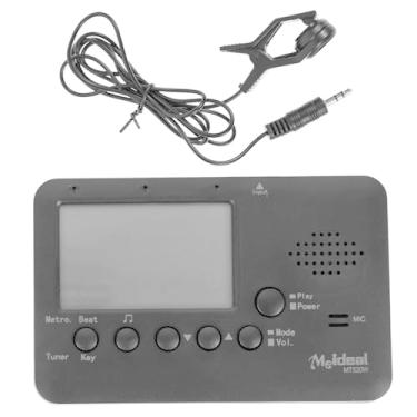 Imagem de Metrônomo de afinador digital de instrumento de sopro para saxofone alto, flauta, trompete, clarinete, visor LCD grande, captador de clipe, 3 modos, preto