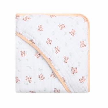 Imagem de Toalha De Banho Soft Premium Papi Baby Com Capuz De Canto 90Cm X 80Cm 01 Unidade