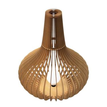 Imagem de Luminária De Chão Boituva Mdf Luminária Mdf Cru Tamanho 90x60cm