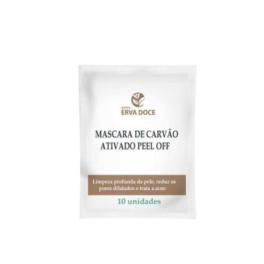 Imagem de Mascara De Carvao Ativado Peel Off 10 Unidades - Botica Erva Doce