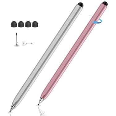 Imagem de Caneta Stylus para tela sensível ao toque, 2 em 1, de alta sensibilidade, para Apple iPhone, iPad Pro, tablets Android, Chromebook, todas as telas sensíveis ao toque universais com 6 pontas extras (2