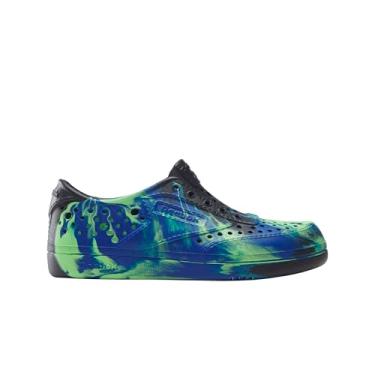 Imagem de Reebok Tênis infantil unissex de nylon clássico, Vector azul marinho/vinho clássico/calçado branco, 11.5 Little Kid