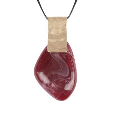 Imagem de Jeilwiy Colar feminino boho estilo hippie, grosso, longo, de couro, gargantilha preta, boêmio, Couro sintético, Sem Pedra Preciosa